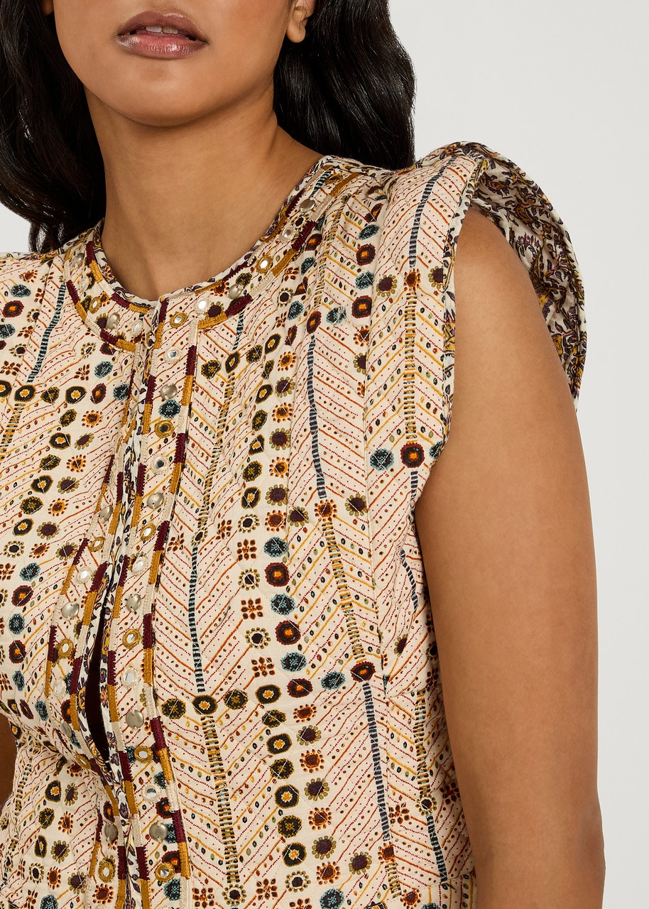 Isabel Marant étoile Cerza Printed Cotton top - 5