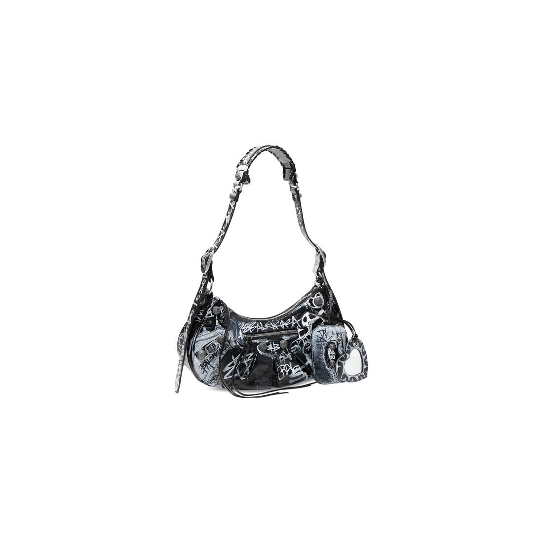 Le Cagole Small Graffiti Logo Shoulder Bag