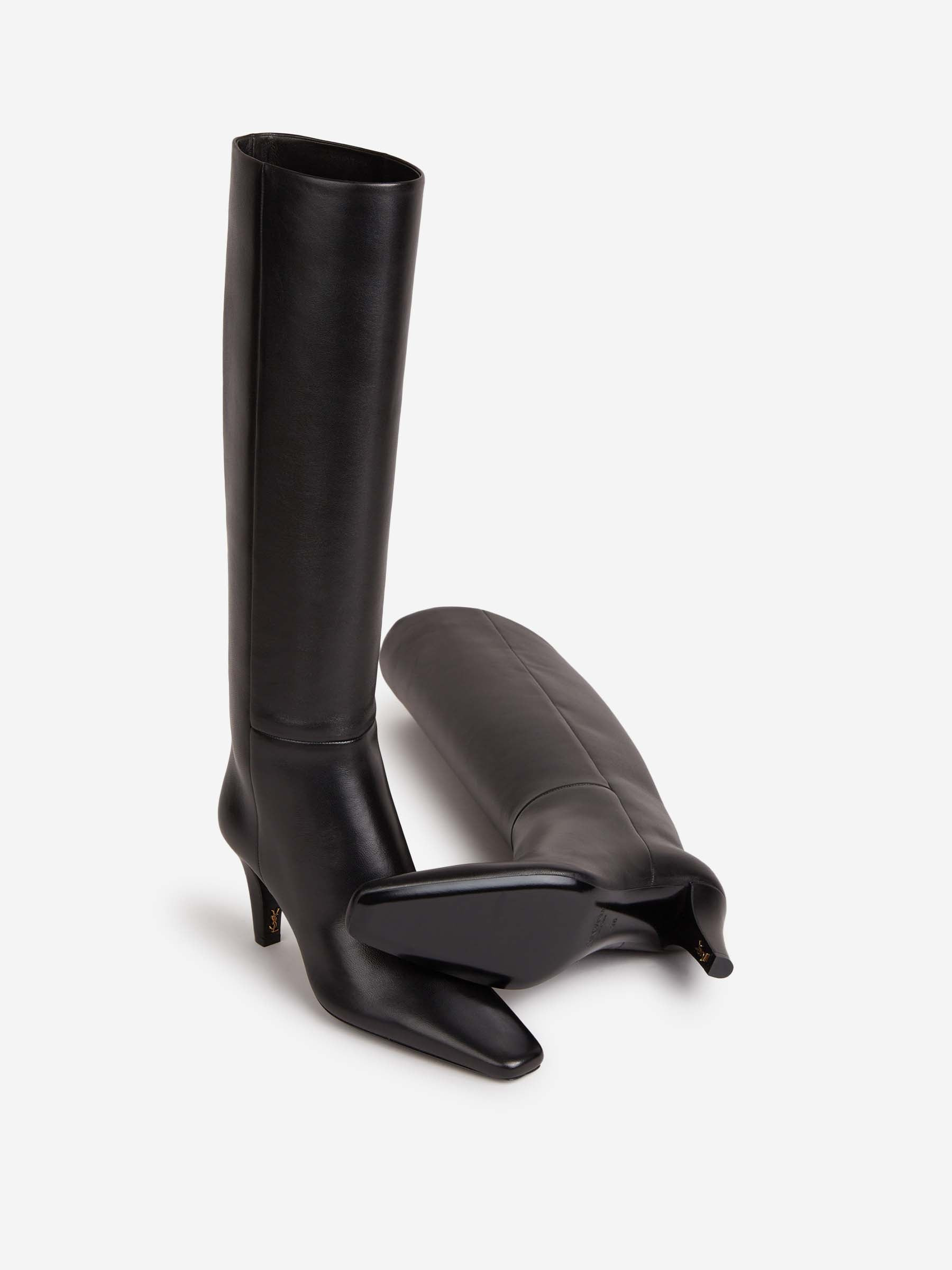 JIL POINTED LEATHER BOOTS - 4