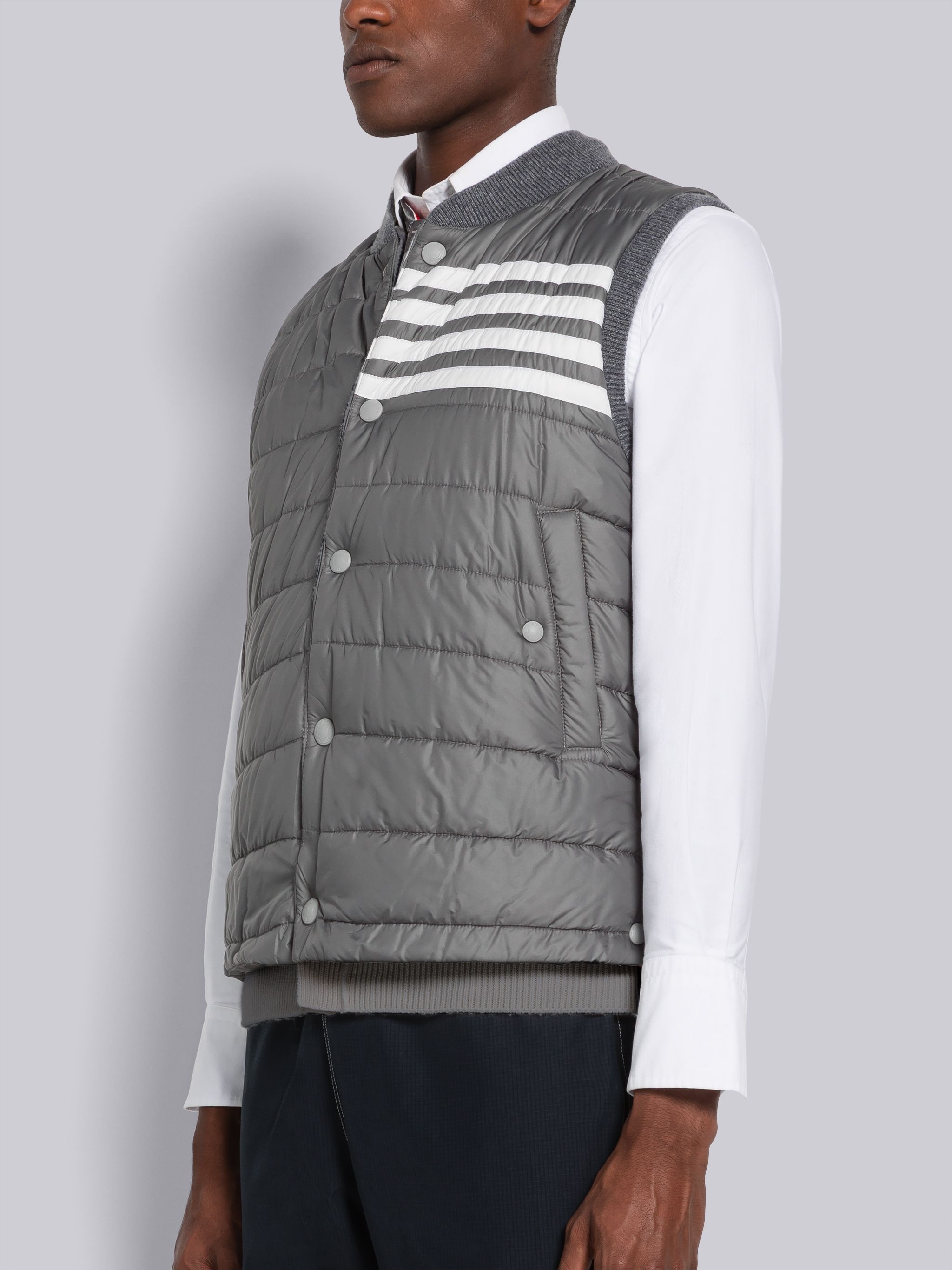 Nylon And Cashmere Reversible Tech Vest - 3