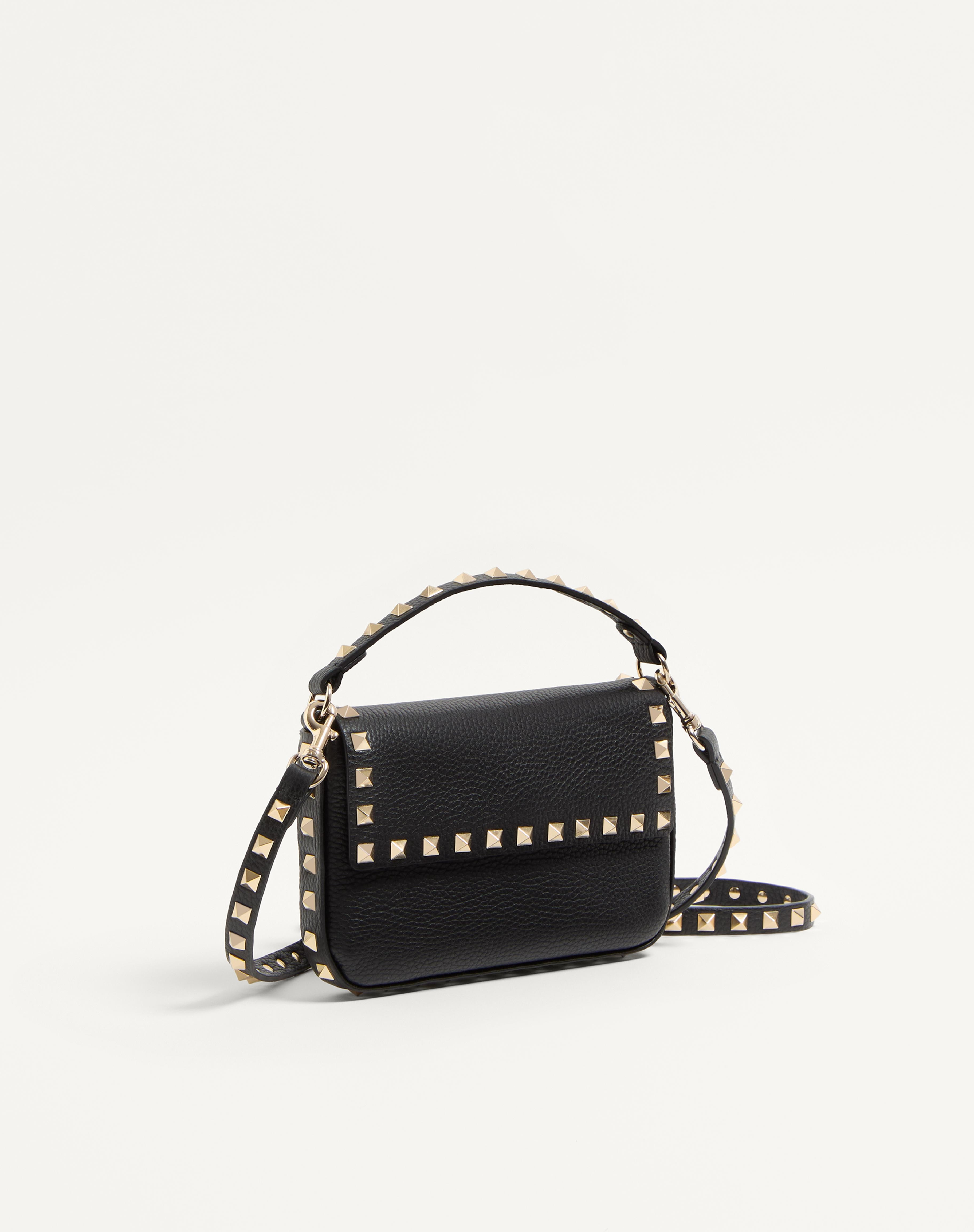 ROCKSTUD GRAINY CALFSKIN POUCH - 2