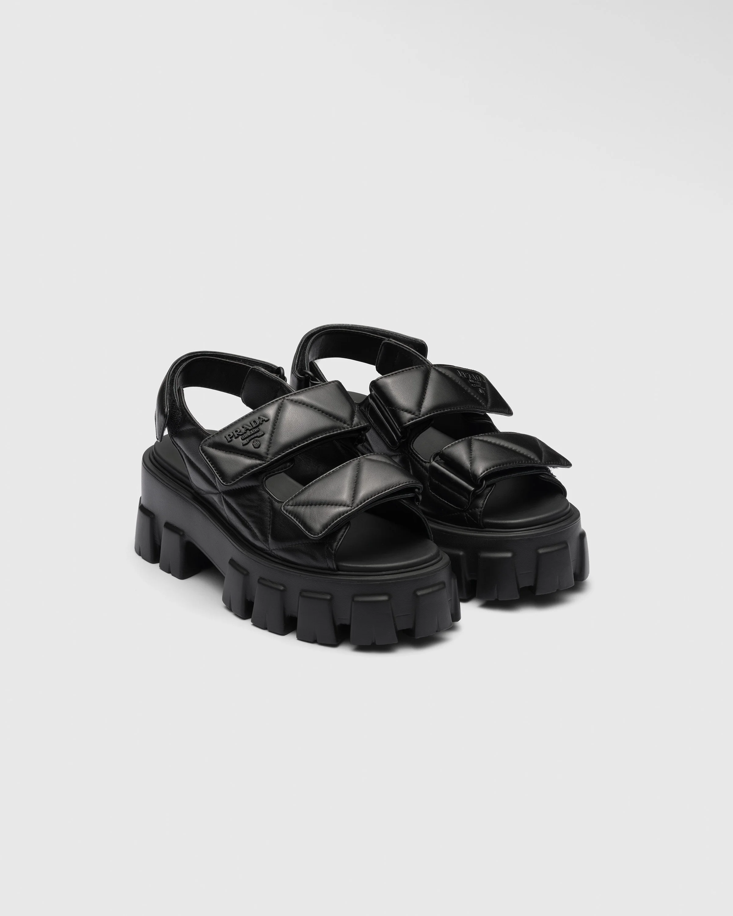 Monolith nappa leather sandals - 1