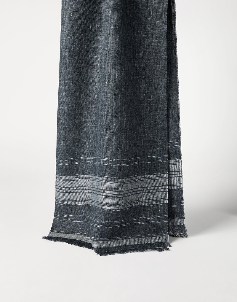 Embroidered linen scarf 1