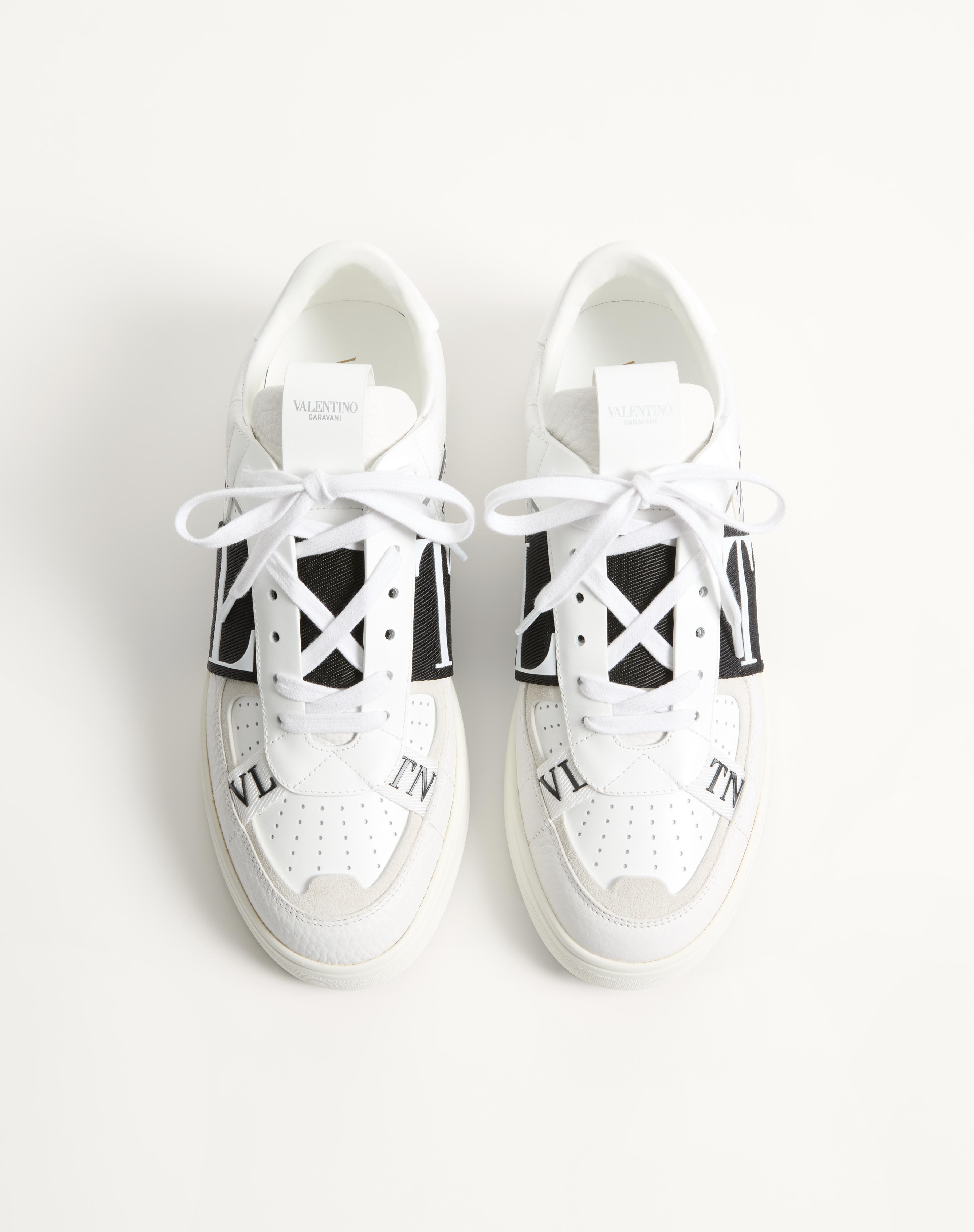 LOW-TOP CALFSKIN VL7N SNEAKER WITH BANDS - 5