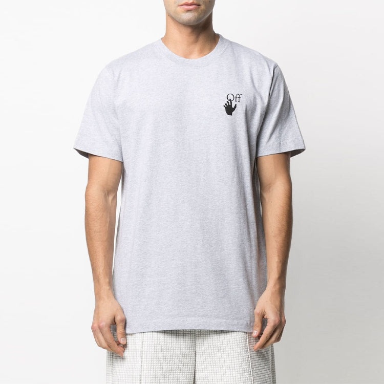 Off-White SS21 Arrow Short Sleeve Round Neck Version Gray OMAA027R21JER0030825 - 4
