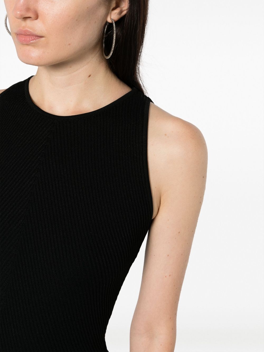 sleeveless round-neck bodysuit - 5