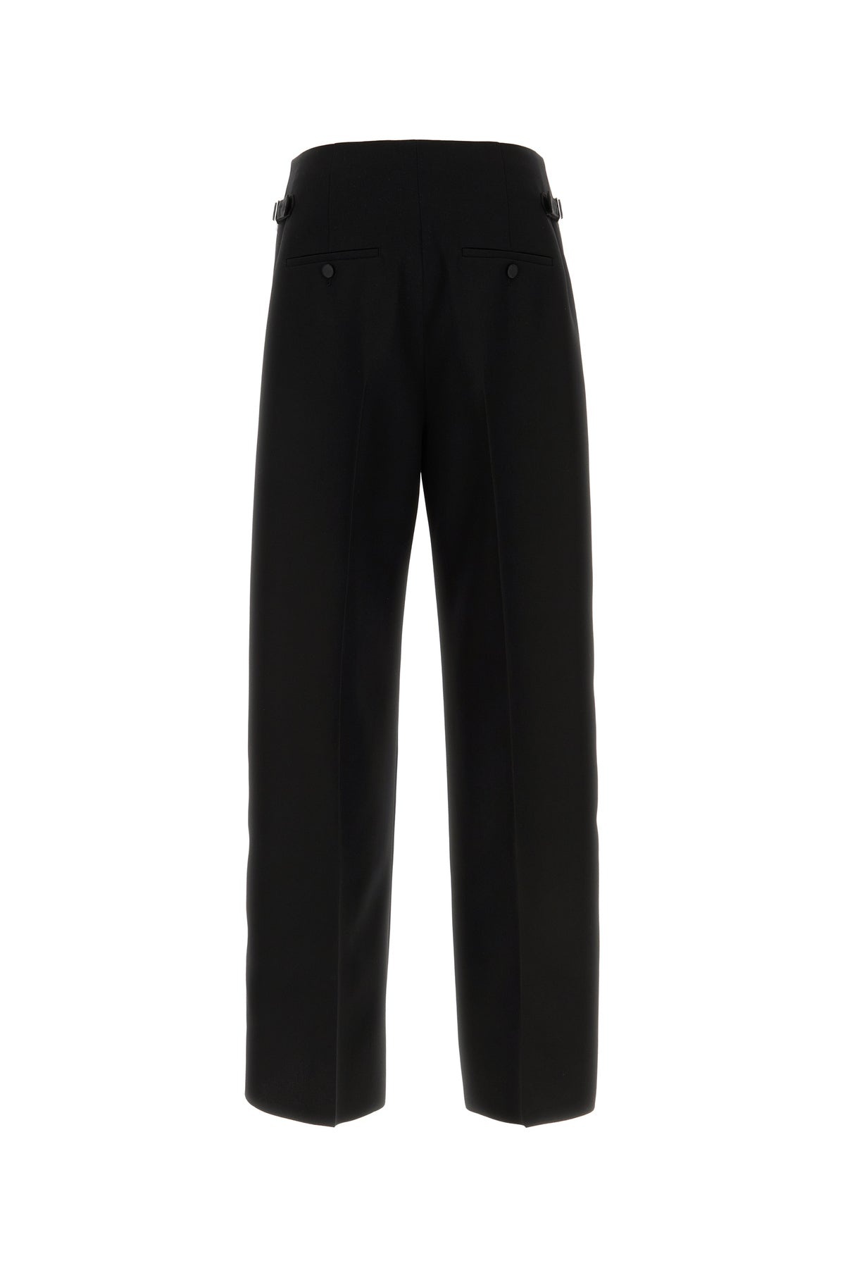 Black wool wide-leg pant - 2