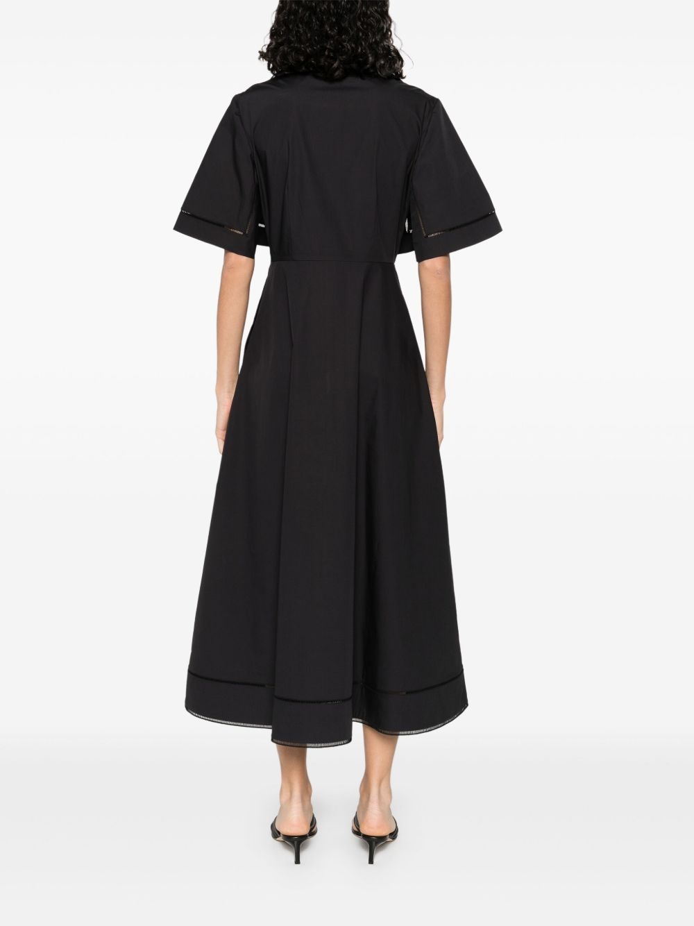 embroidered poplin dress - 4