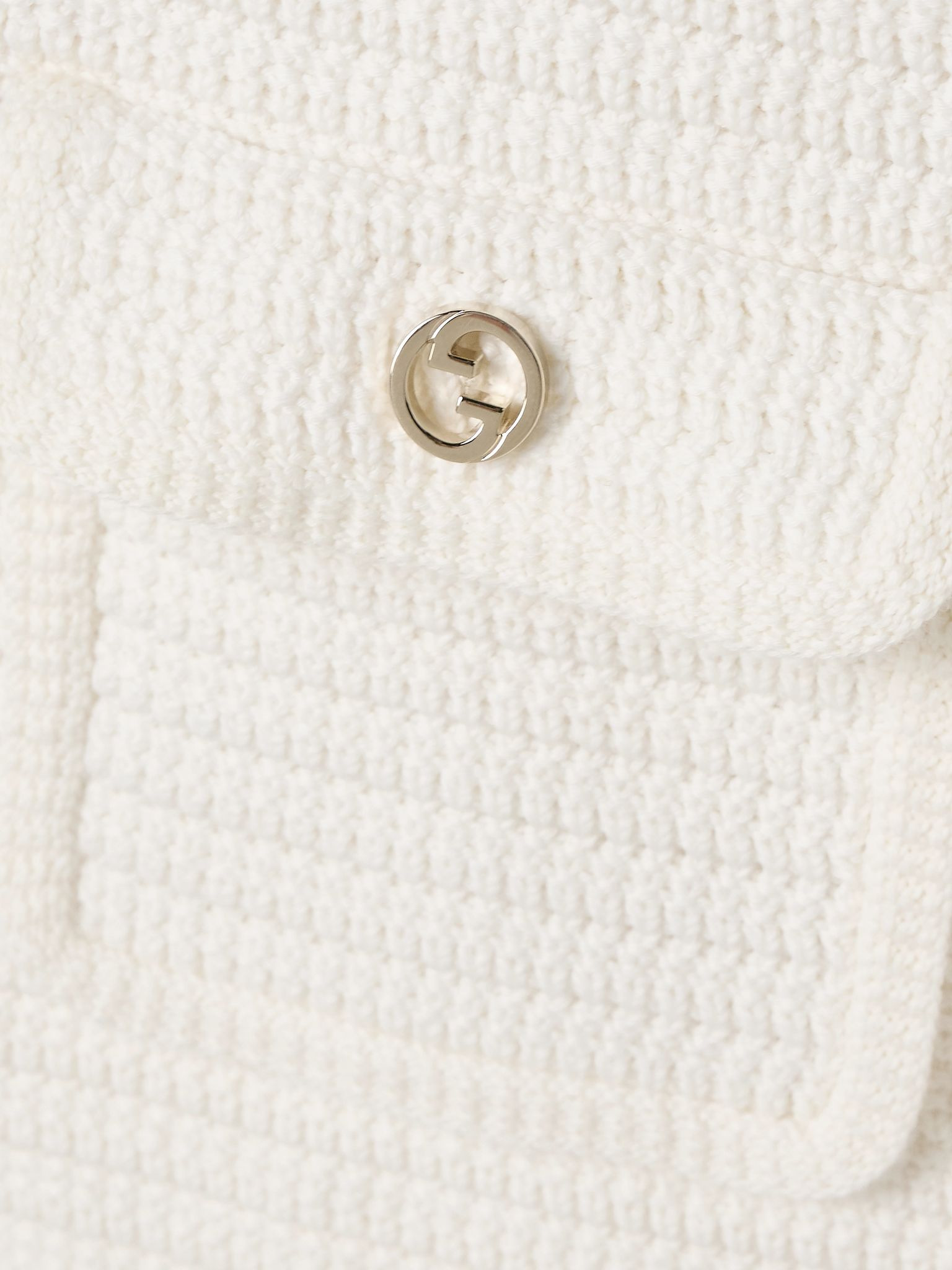 Cotton-blend cardigan White - 4