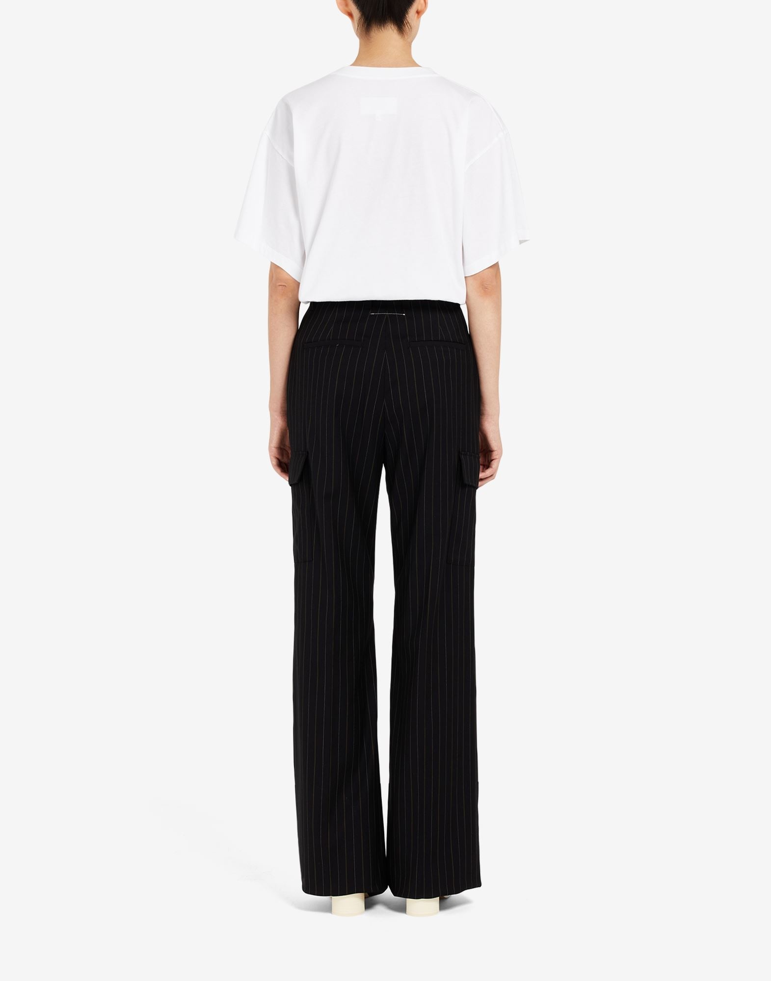 Stripe cargo trousers - 4