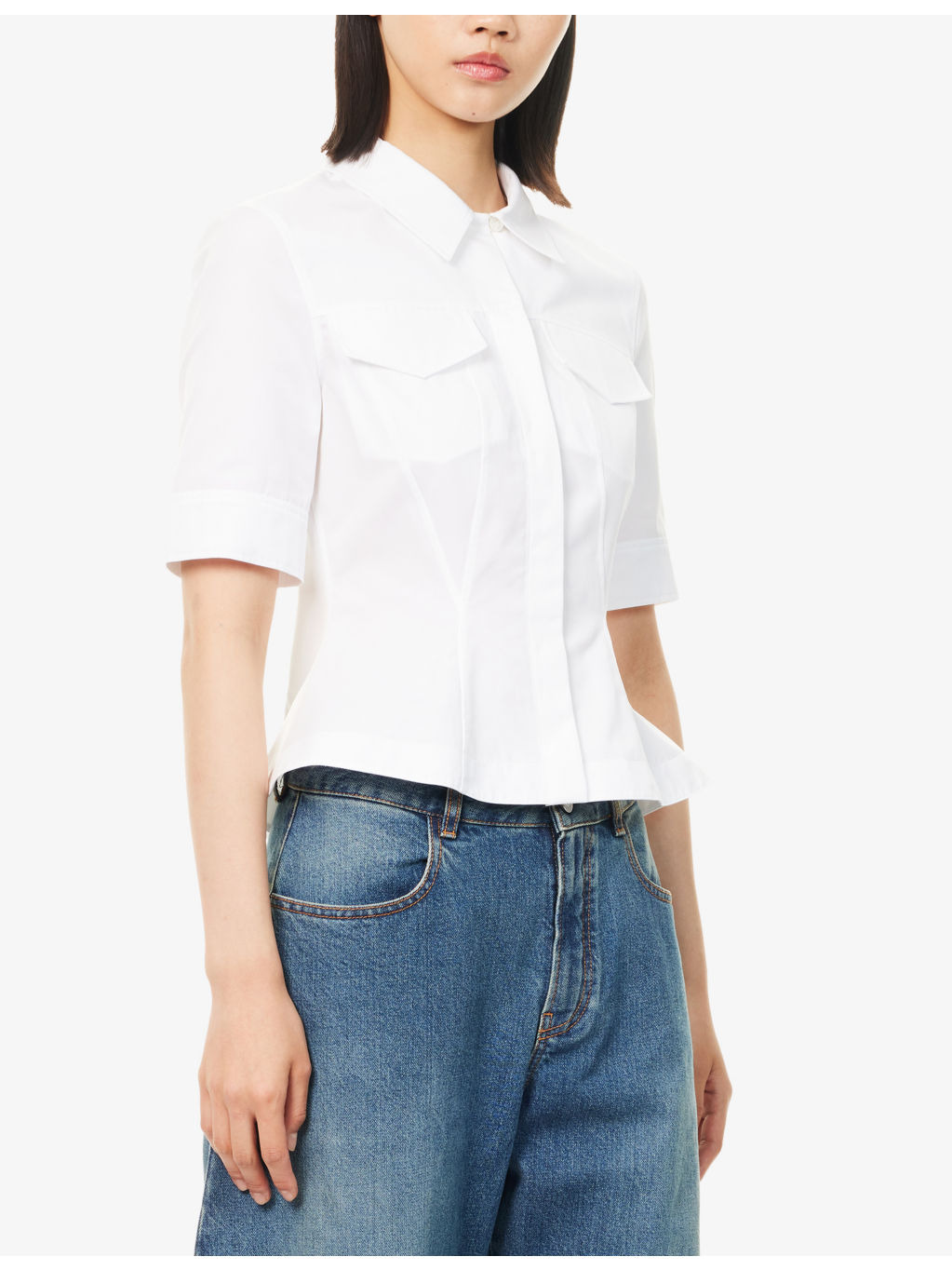 Short-Sleeve Tailored Cotton Shirt - 3
