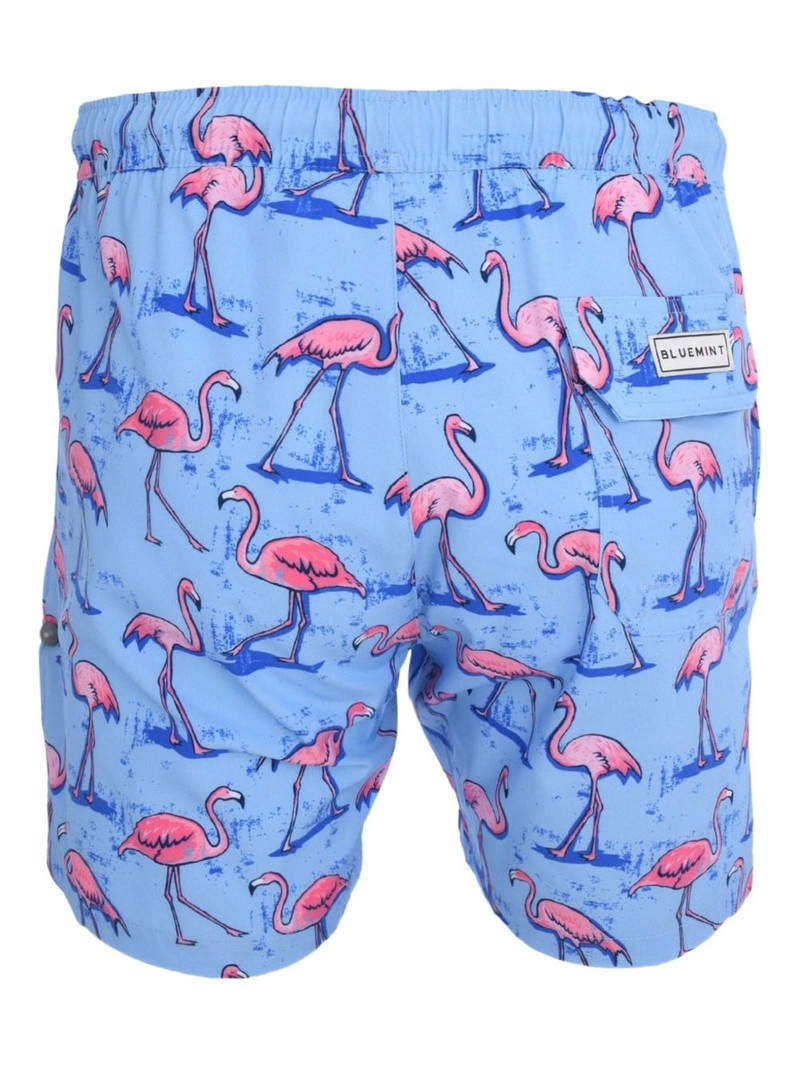 flamingo-print swim shorts 4