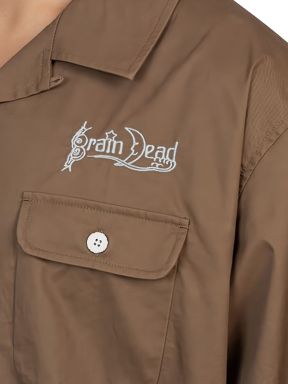 embroidered-detail cotton shirt - 4