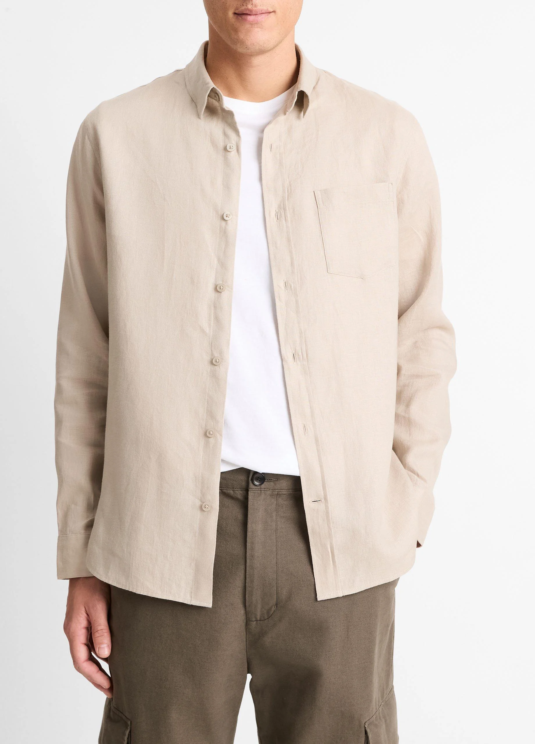 Linen Long-Sleeve Shirt - 1
