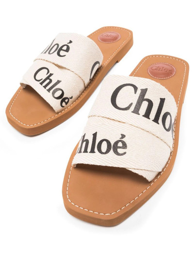 Chloé Woody logo-print sandals outlook