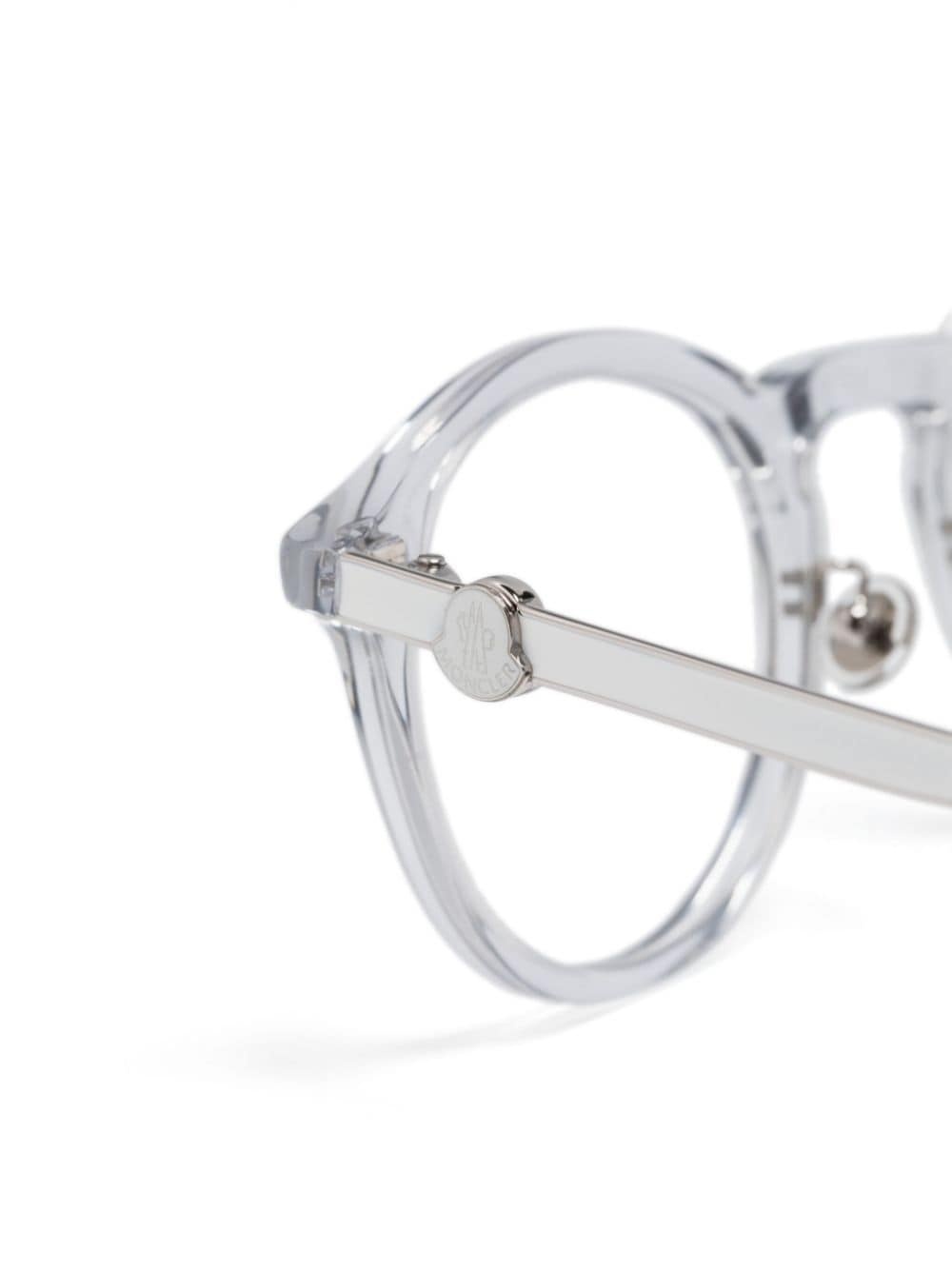 logo-plaque round-frame glasses - 3