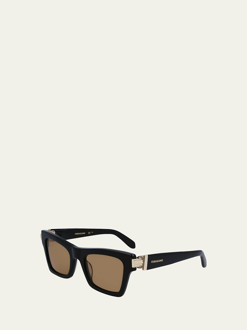 FERRAGAMO Prisma Acetate Cat-Eye Sunglasses outlook