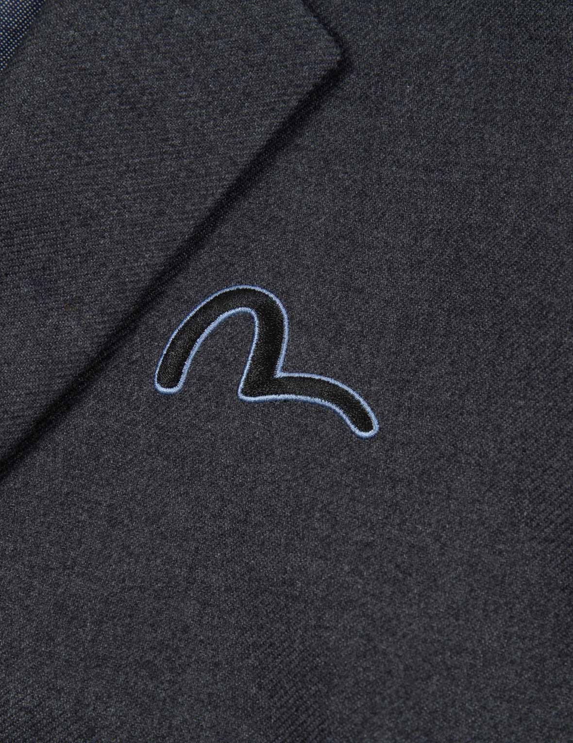 Seagull Embroidery Wool-mix Blazer - 7