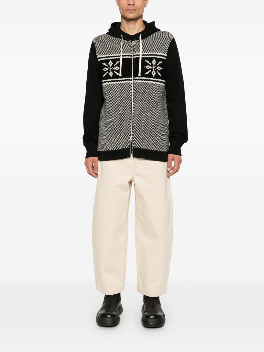 intarsia-knit hoodie - 2