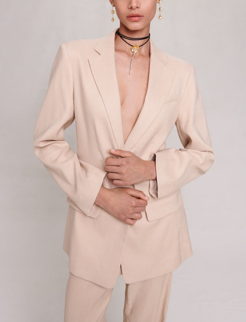 Linen blend blazer 5