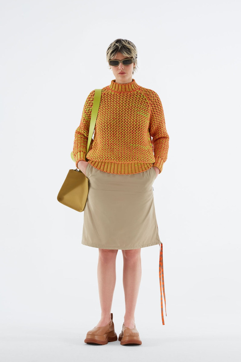 ORANGE & GREEN RAGLAN SWEATER 1