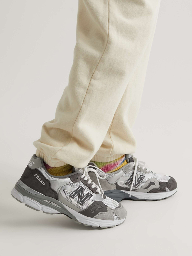 New Balance + Beams + Paperboy MIUK 920 Leather, Mesh and Suede Sneakers outlook