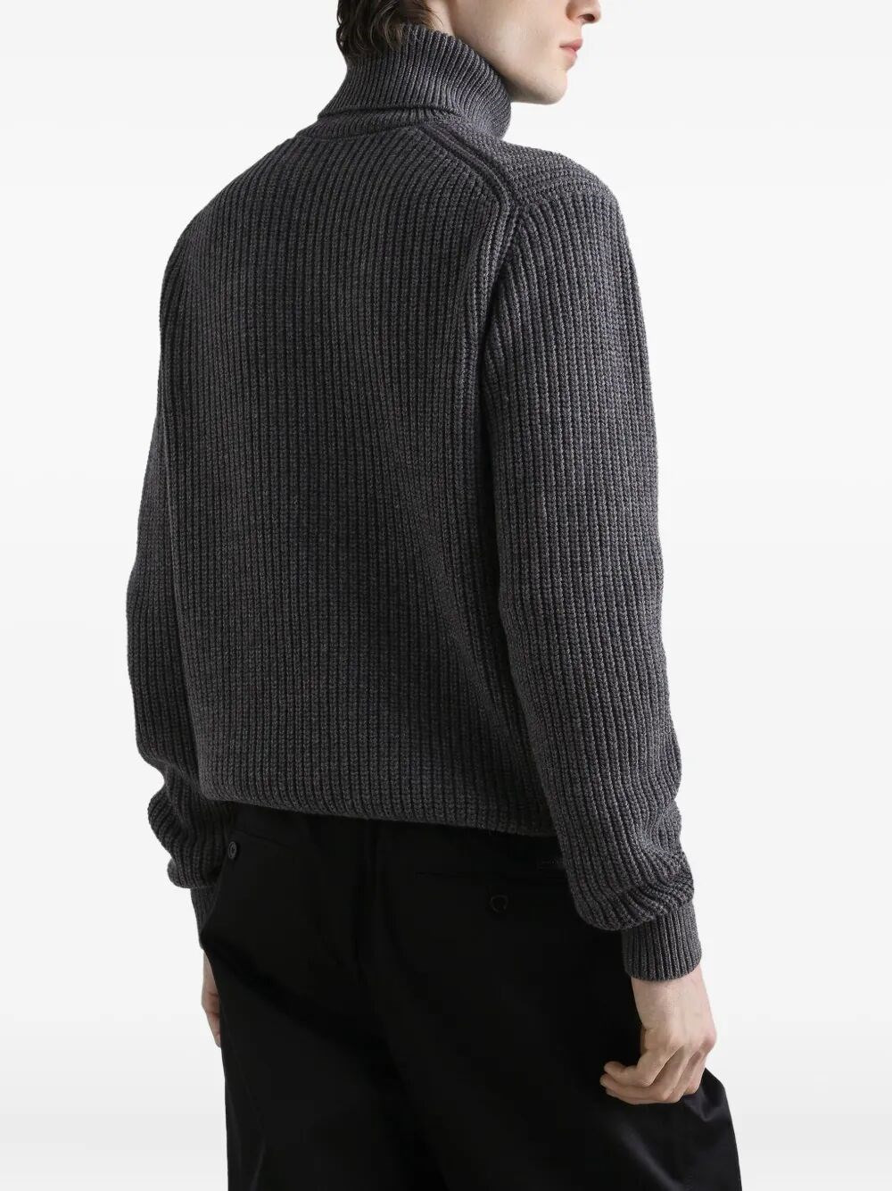 Long Sleeve Turtle-Neck Sweater - 3