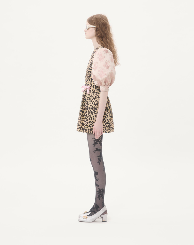 CREPE COUTURE SHORT DRESS WITH ANIMALIER PRINT 6
