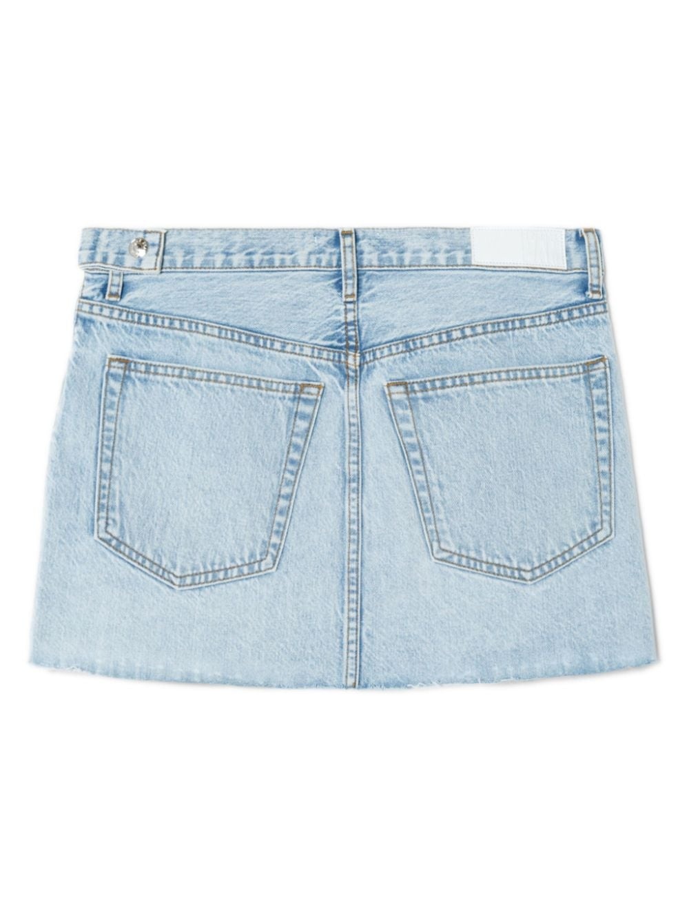 midi-rise wrap denim skirt - 4