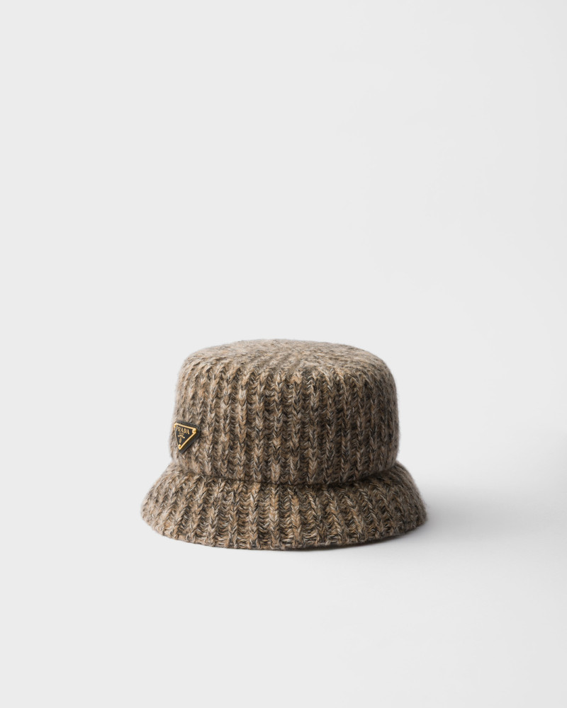 Mélange knit bucket hat 1