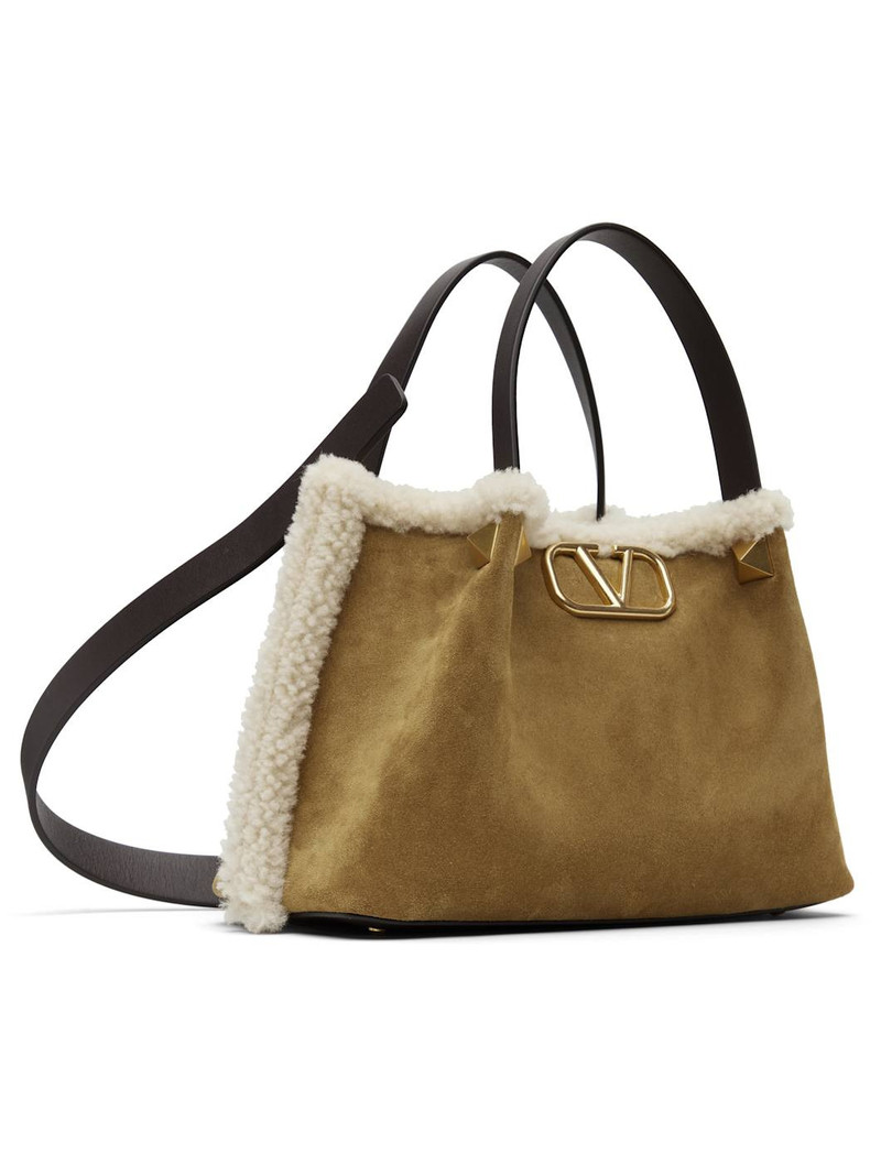 Valentino Tan Suede Stud Small Bag outlook