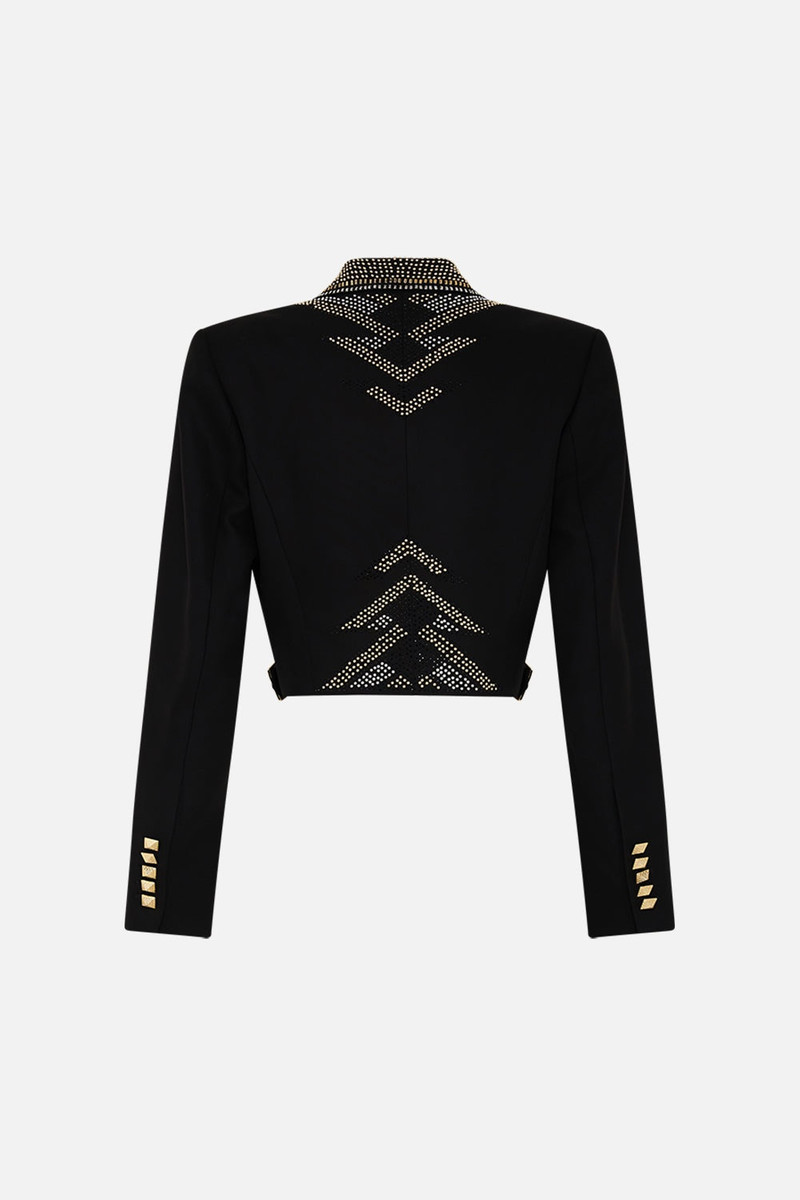 CROPPED JACKET WITH CUTOUT AND BUCKLE DETAIL 7