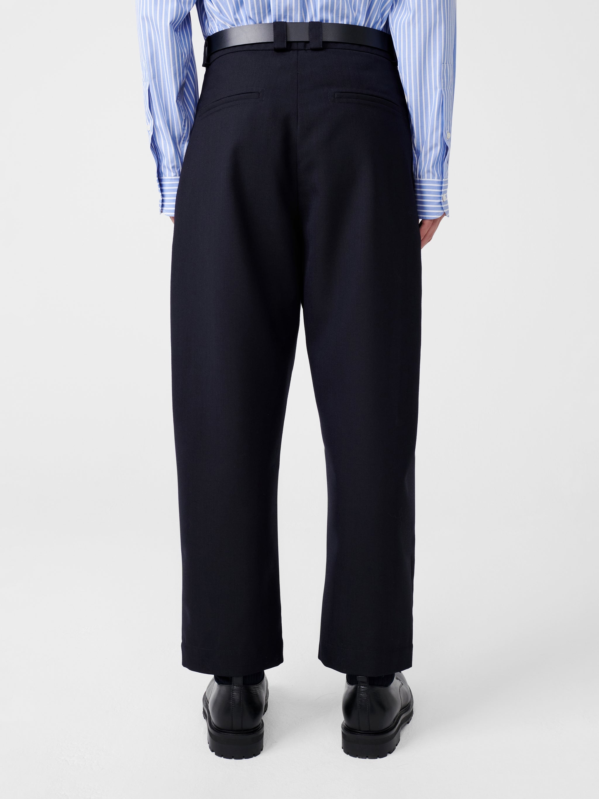 Studio Nicholson Tuck Tropical Wool Pant | REVERSIBLE