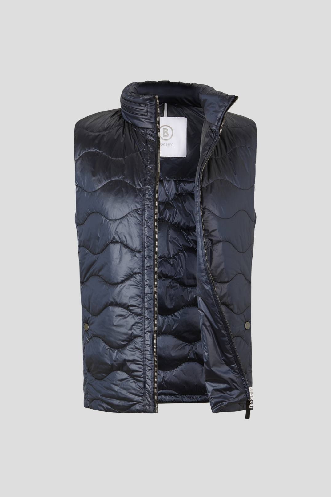 WILTON QUILTED WAISTCOAT IN NAVY BLUE - 6