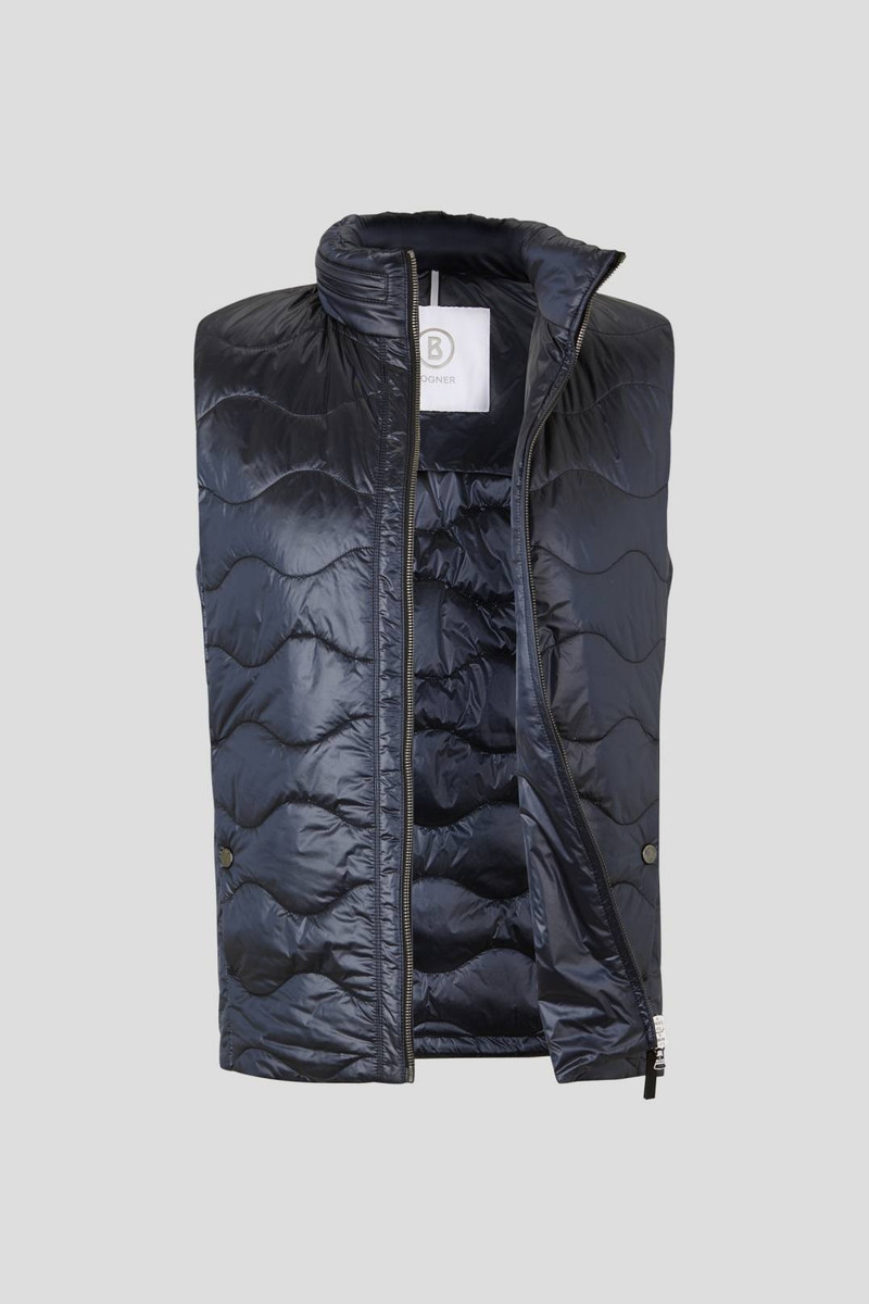 WILTON QUILTED WAISTCOAT IN NAVY BLUE 6