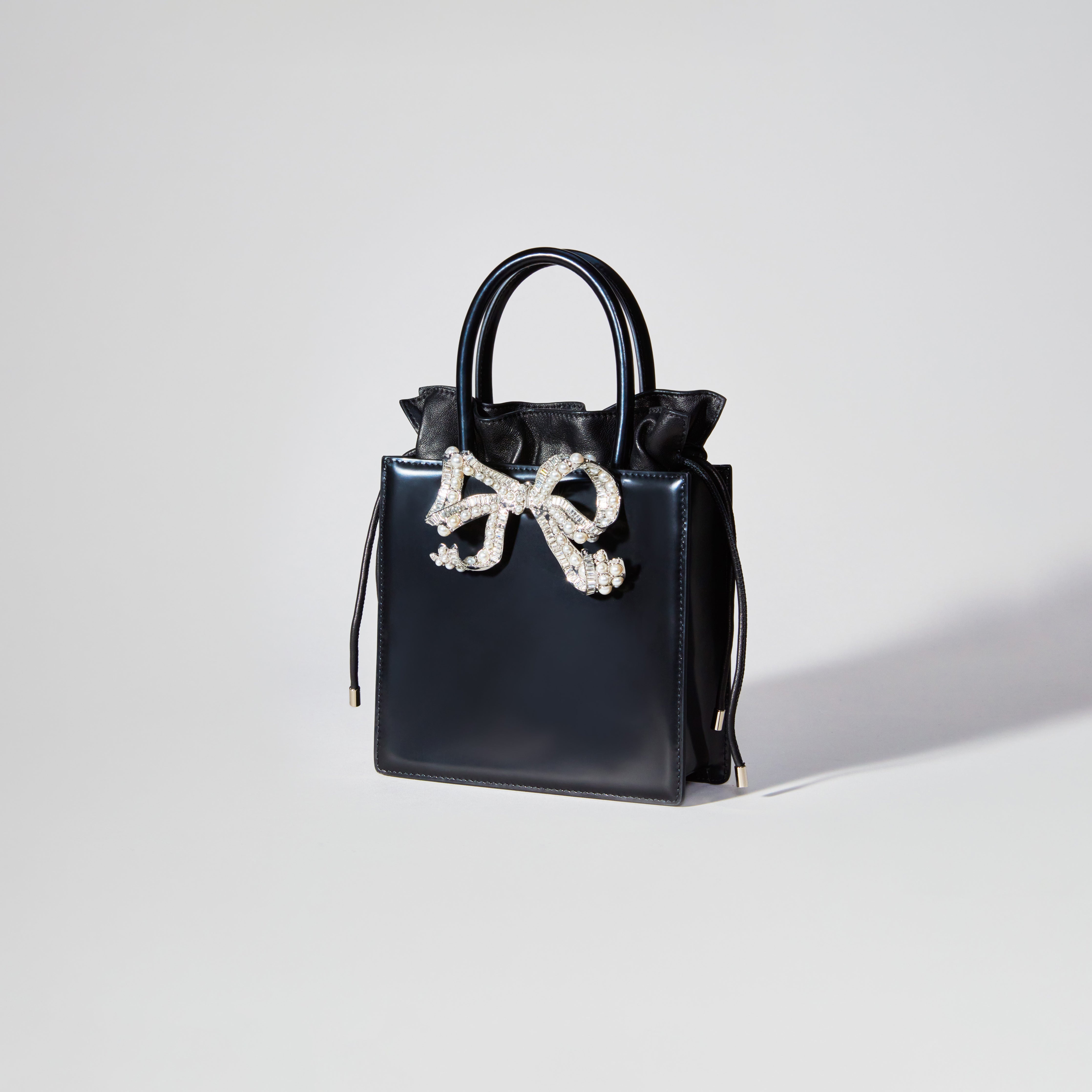 Black Mini Tote Bow Bag - 2
