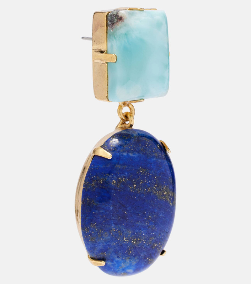 Jennifer Behr Xiomara 18kt gold-plated drop earrings outlook