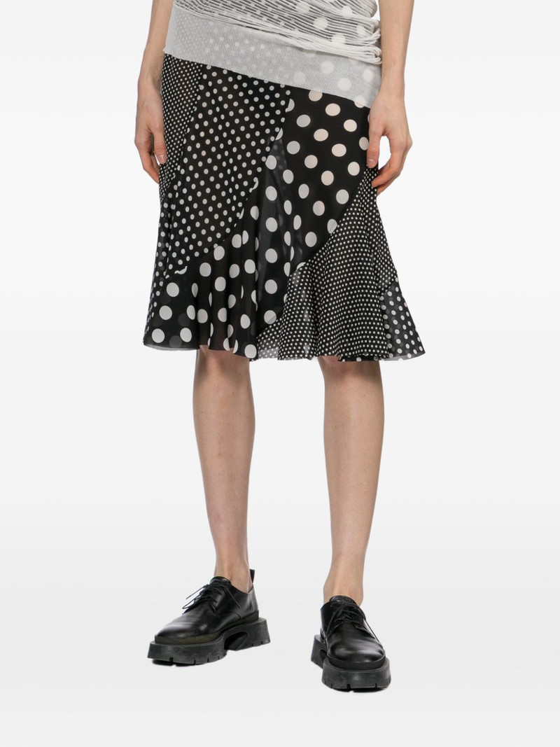 polka-dot pleated midi skirt 3