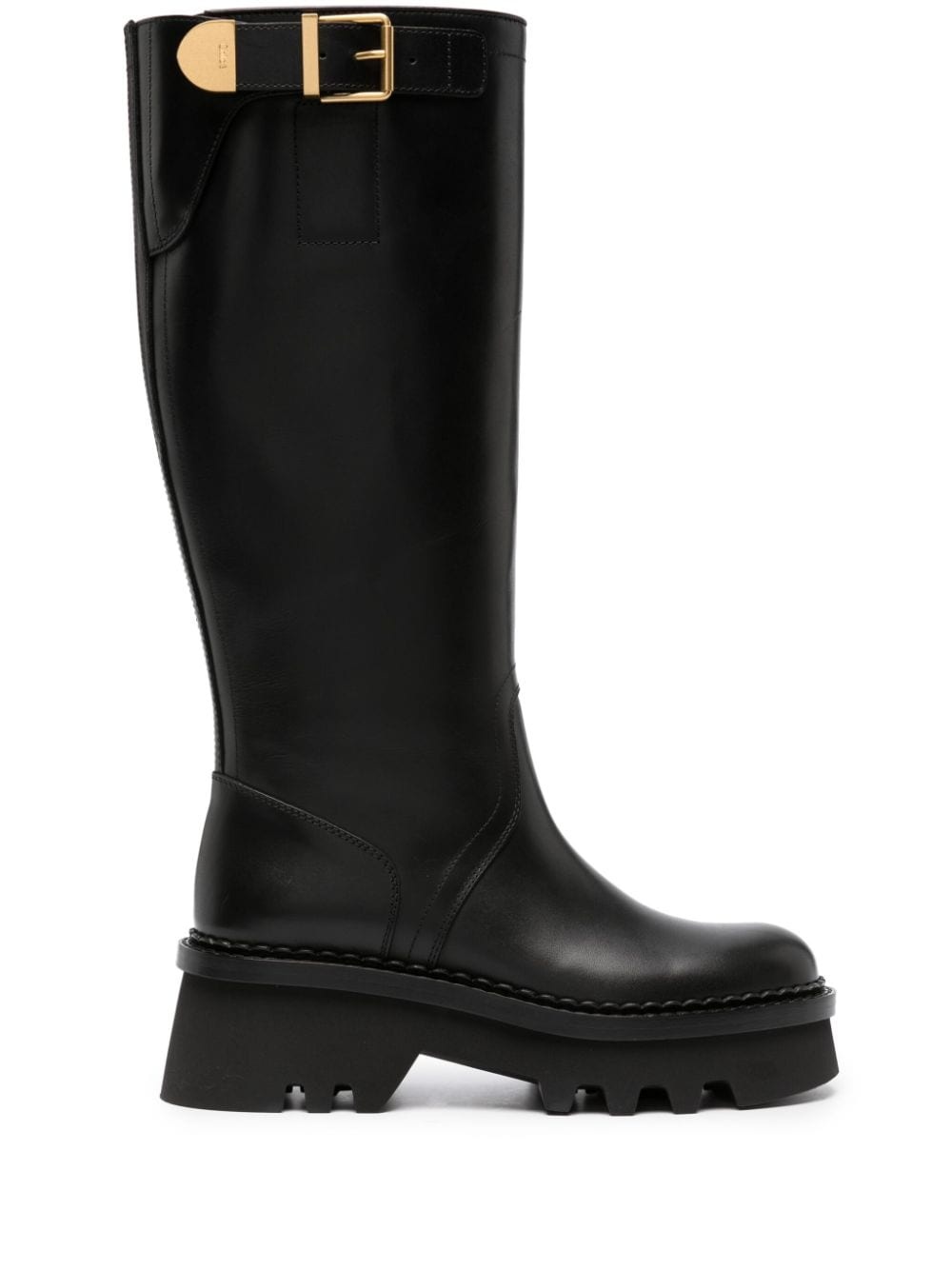Owena knee-high leather boots - 1