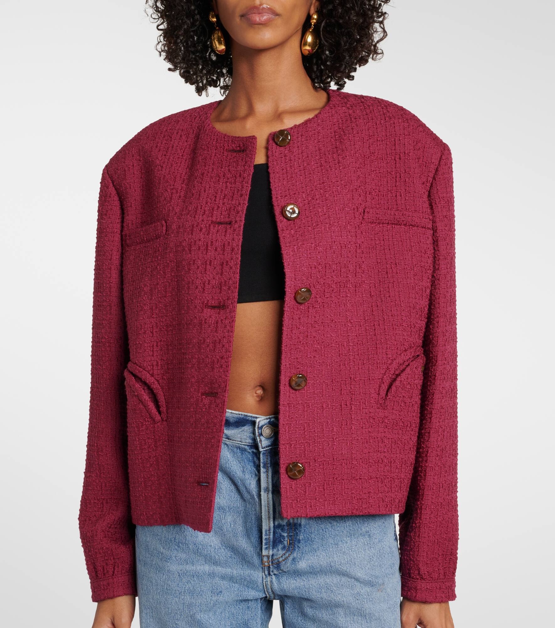 Rush Gliss cotton-blend bouclé jacket - 6
