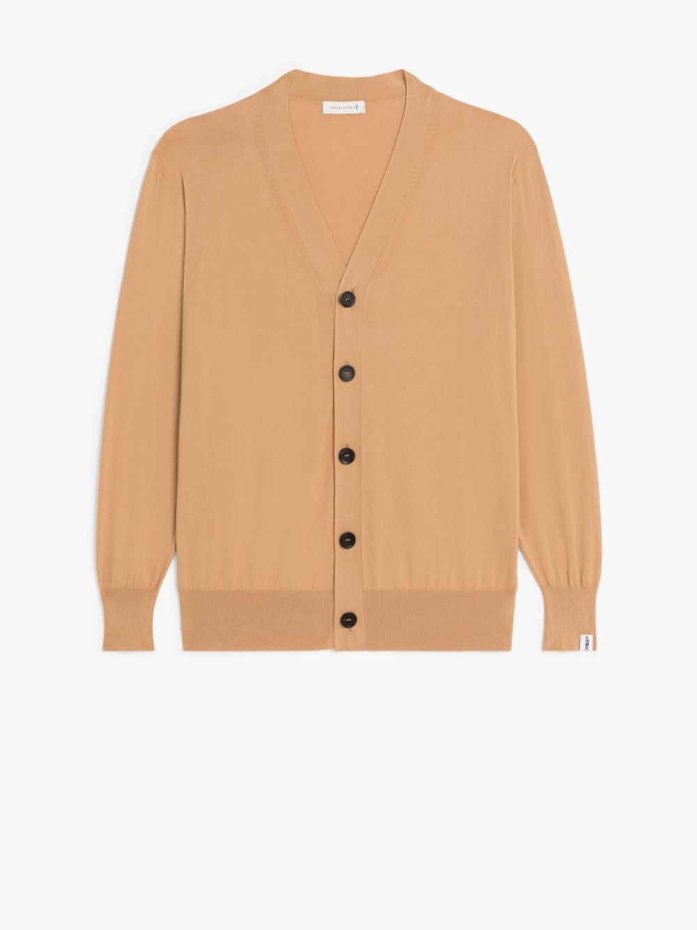 BEIGE COTTON CARDIGAN - 1