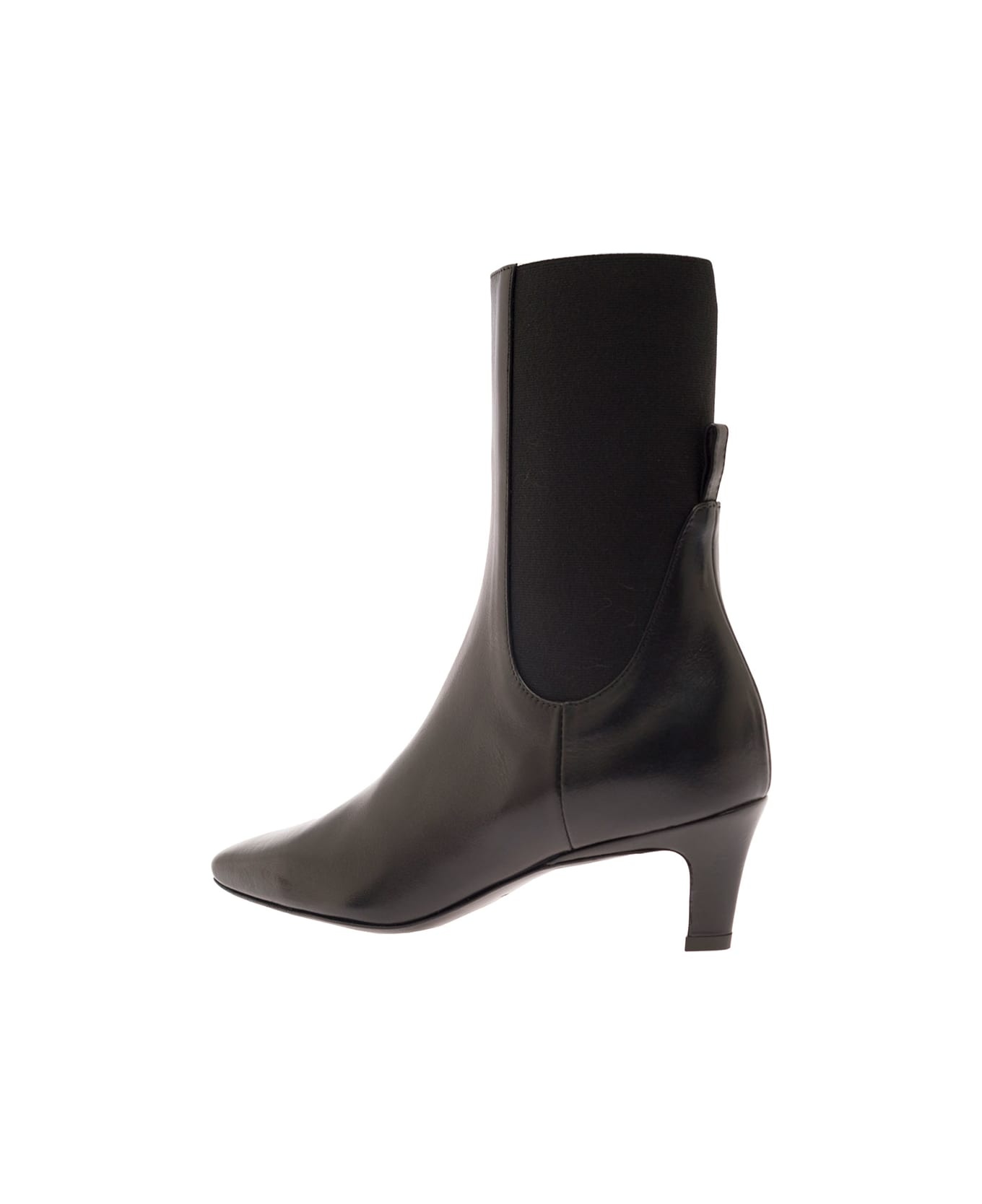 The Mid Heel Leather Boot - 3