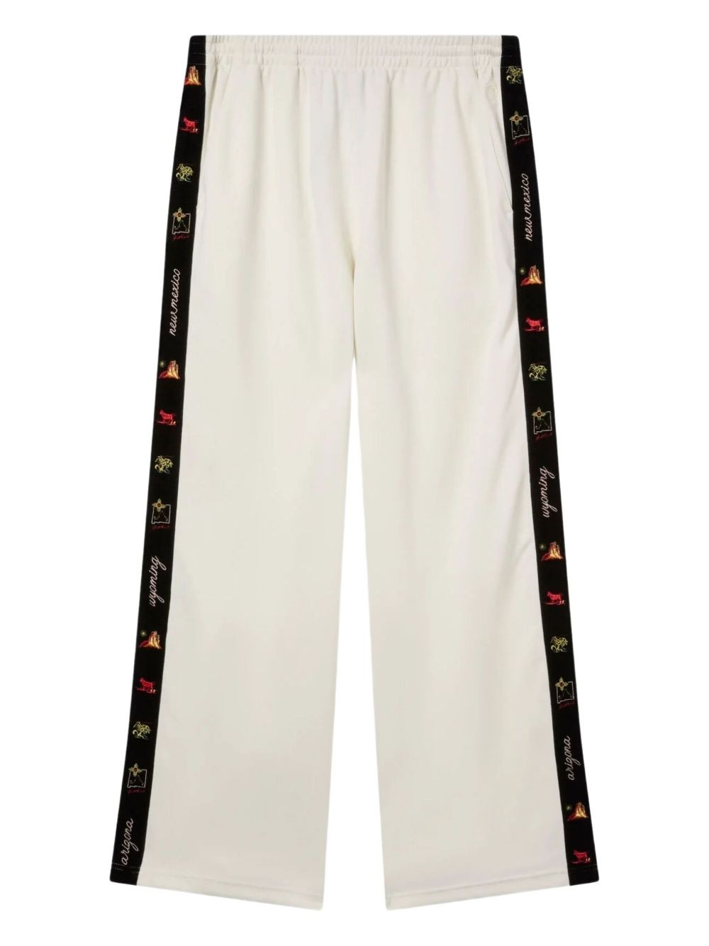 embroidered-stripes trousers - 1