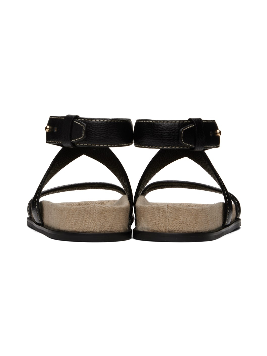 Black 'The Leather Chunky' Sandals - 2