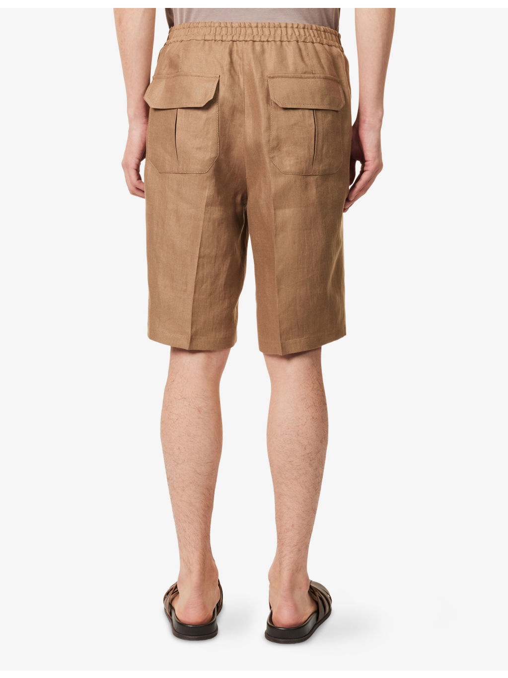 Pure Regular-Fit Linen Shorts - 4