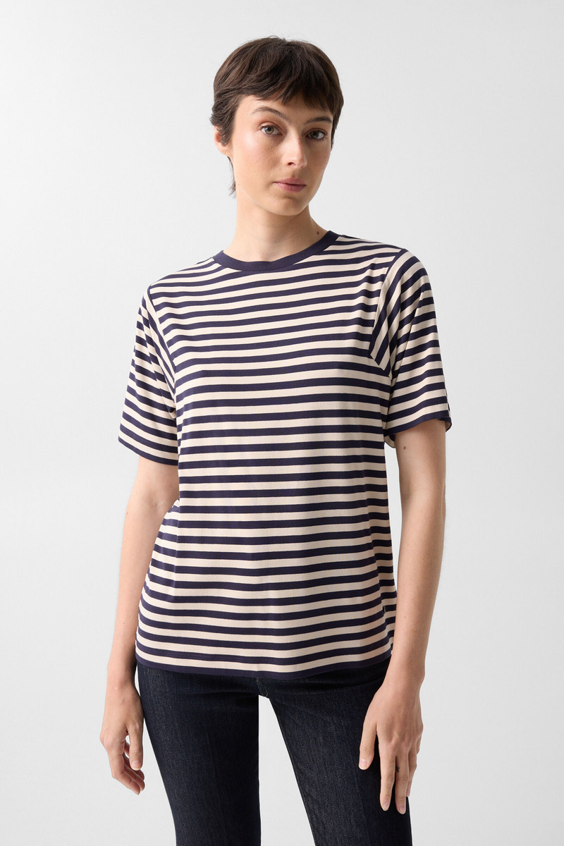T-shirt Raya in Navy blue/sand 2