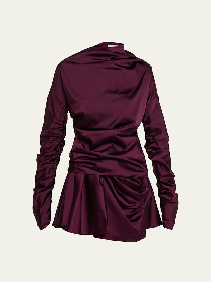 Technical Stretch Satin Mini Dress 1