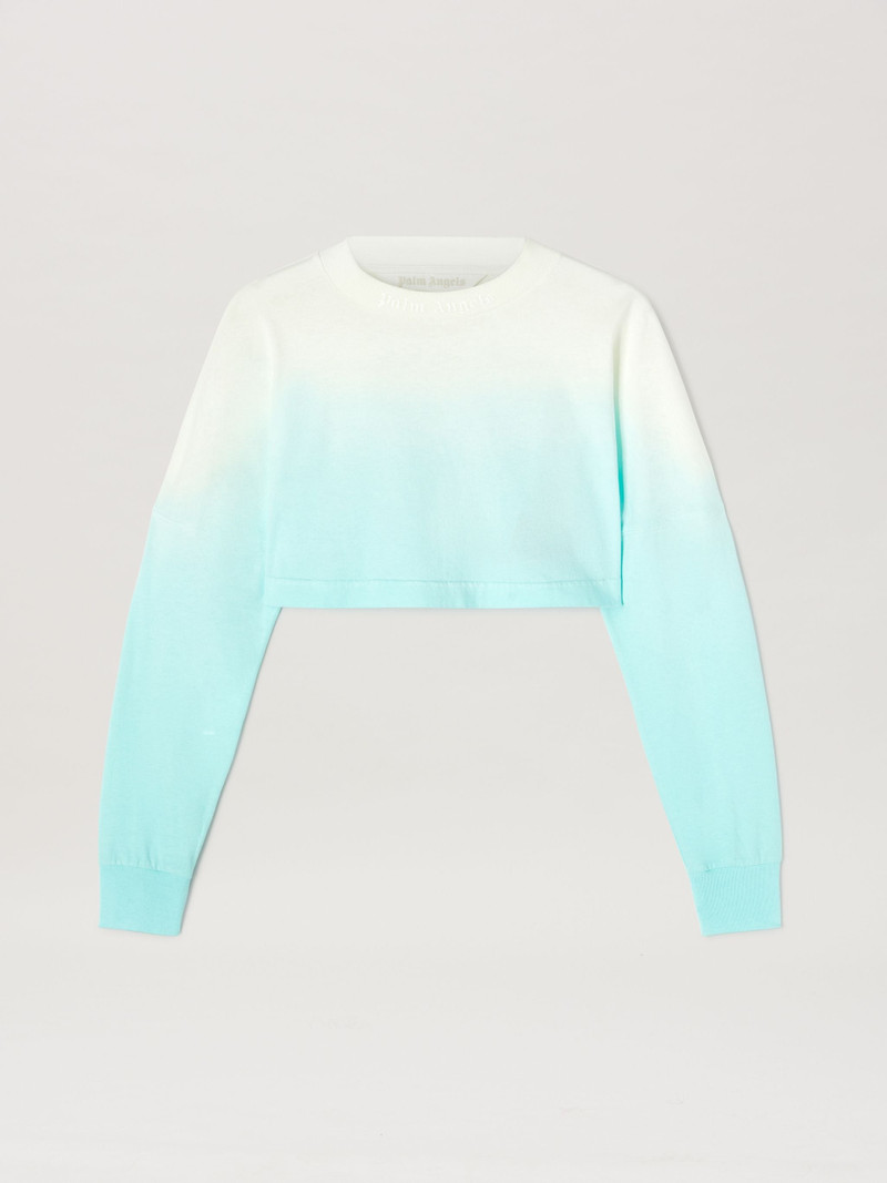 Gradient Cropped Overlogo T-Shirt 1