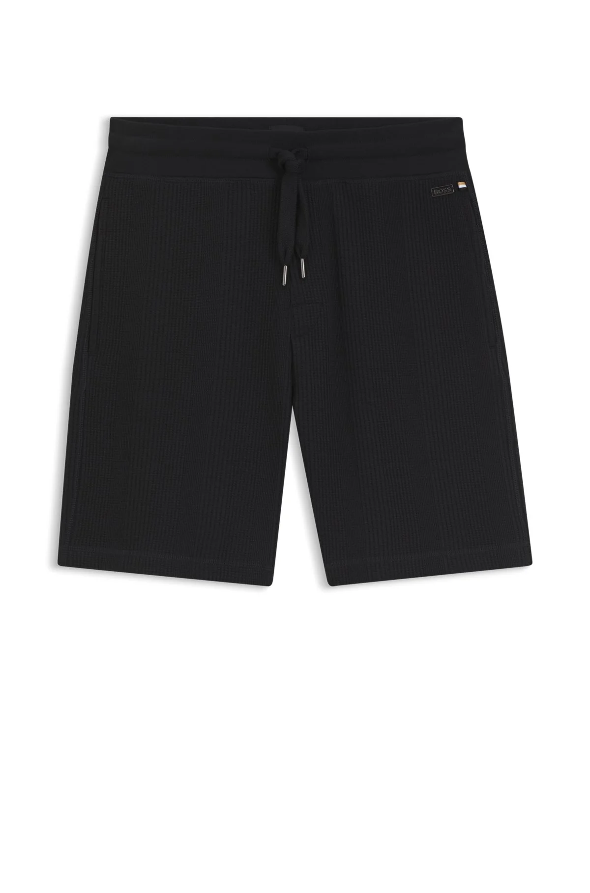 COTTON-BLEND SHORTS WITH WAFFLE TEXTURE - 1