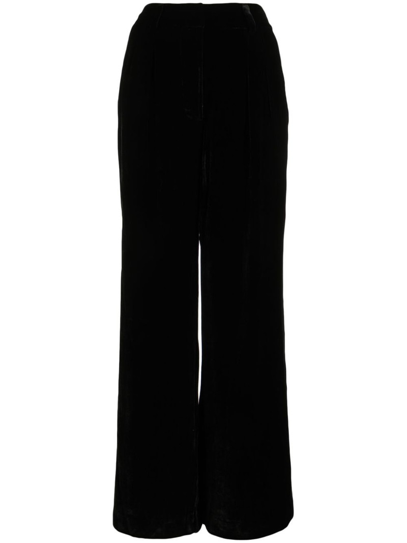 Veronica velvet wide-leg trousers 1